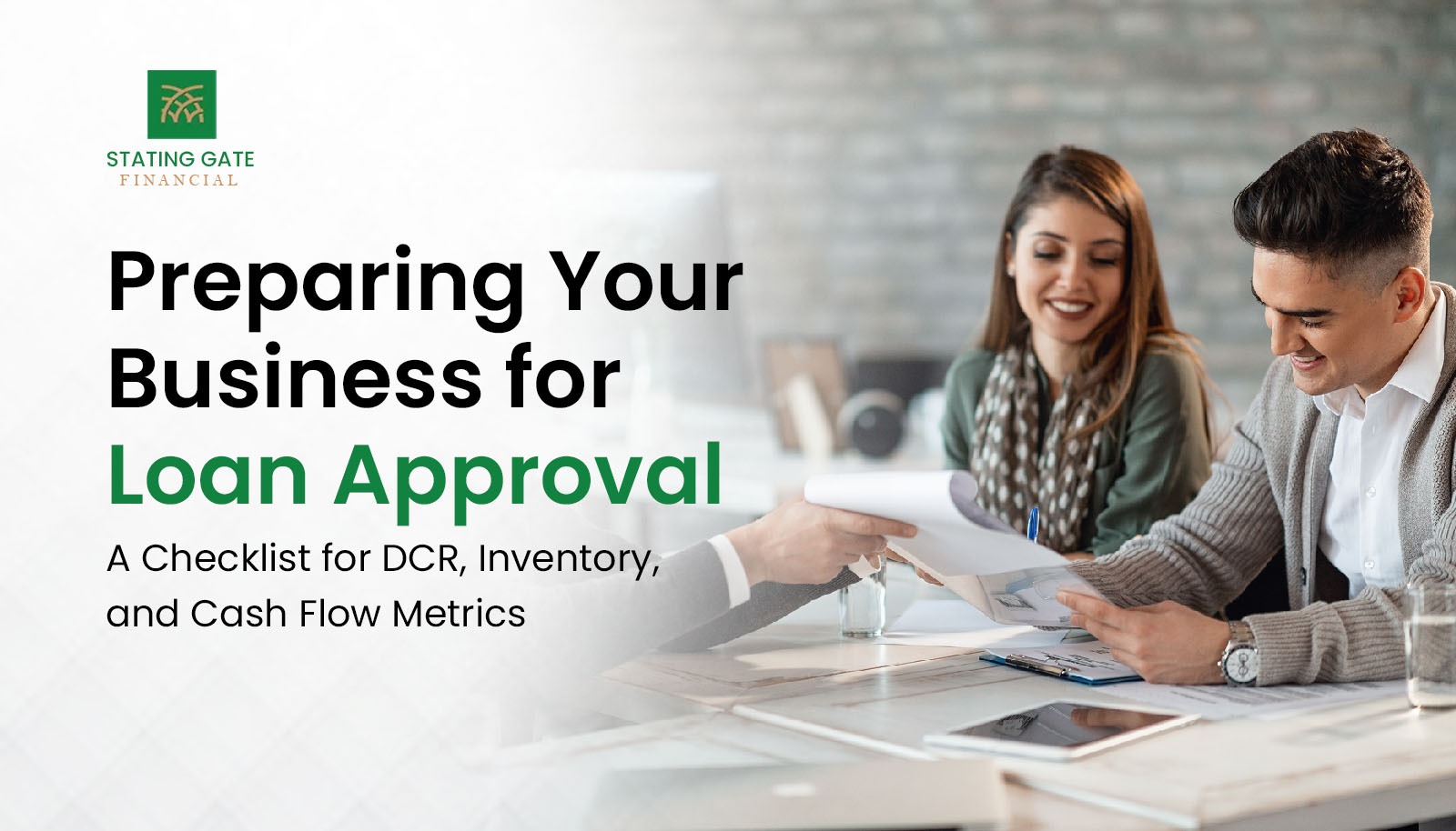 Business loan approval checklist focusing on cash flow and inventory metrics